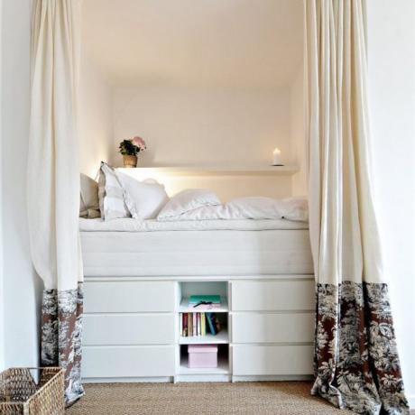 Tervezze kis apartman: az ágy komód