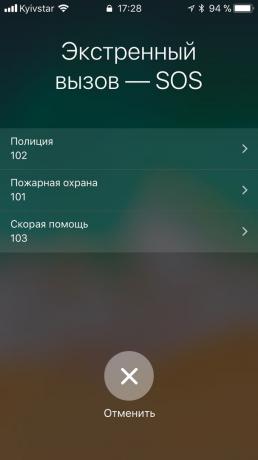 innováció iOS 11: segélykérő hívások