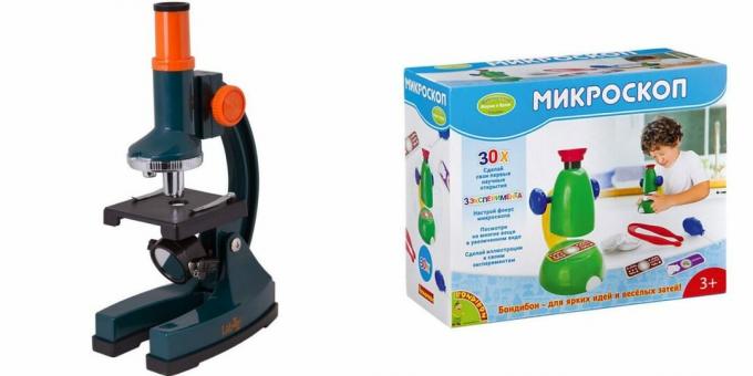 Ajándékok egy fiúnak 5 évre születésnapra: mikroszkóp