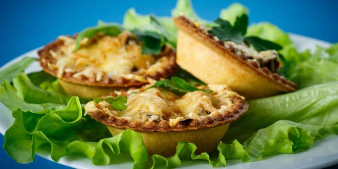 töltést tartlets: egyszerű recept