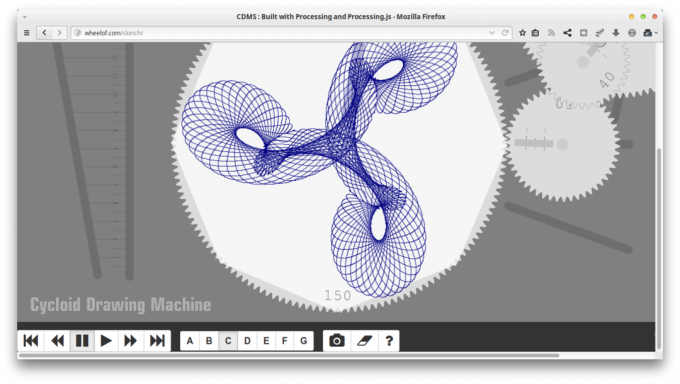 Áttekintés a kis webes alkalmazások: Ciklois Drawing Machine