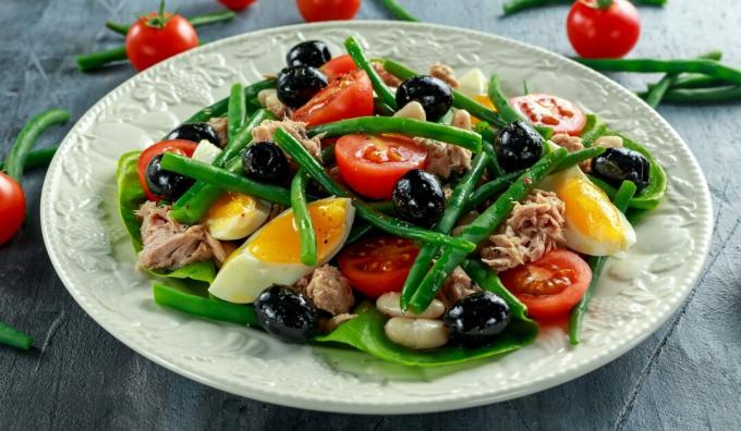 Nicoise saláta tonhal és zöldbab