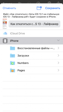 Hogyan készítsünk egy PDF-fájlt a screenshot az iOS 13