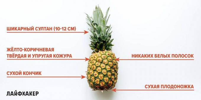 Hogyan válasszuk ki a ananász: jelei érett ananász