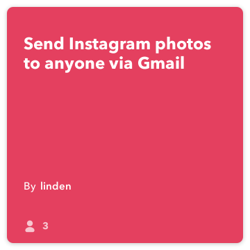 IFTTT Recept: Küldj Instagram fotók senkinek Gmailen összeköt Instagram a gmail