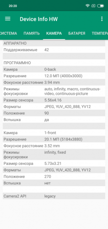 Áttekintés Xiaomi redmi 6. megjegyzés Pro: fényképezőgép információ