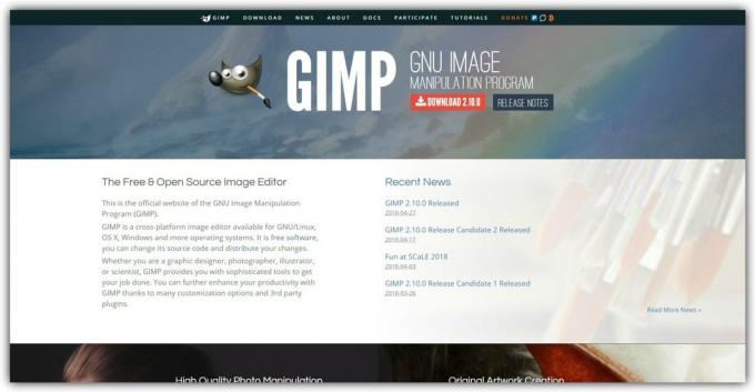 Szabad raszter szerkesztő: GIMP