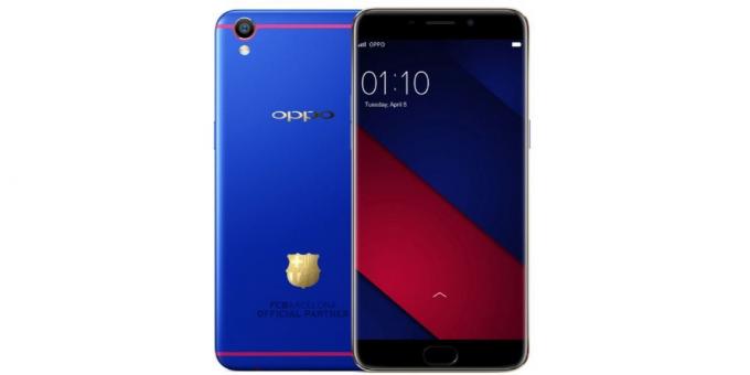 Okostelefonok OPPO: 2017-ben OPPO OPPO kiadta a márkás modellt R11 a klub „Barcelona” rajongók
